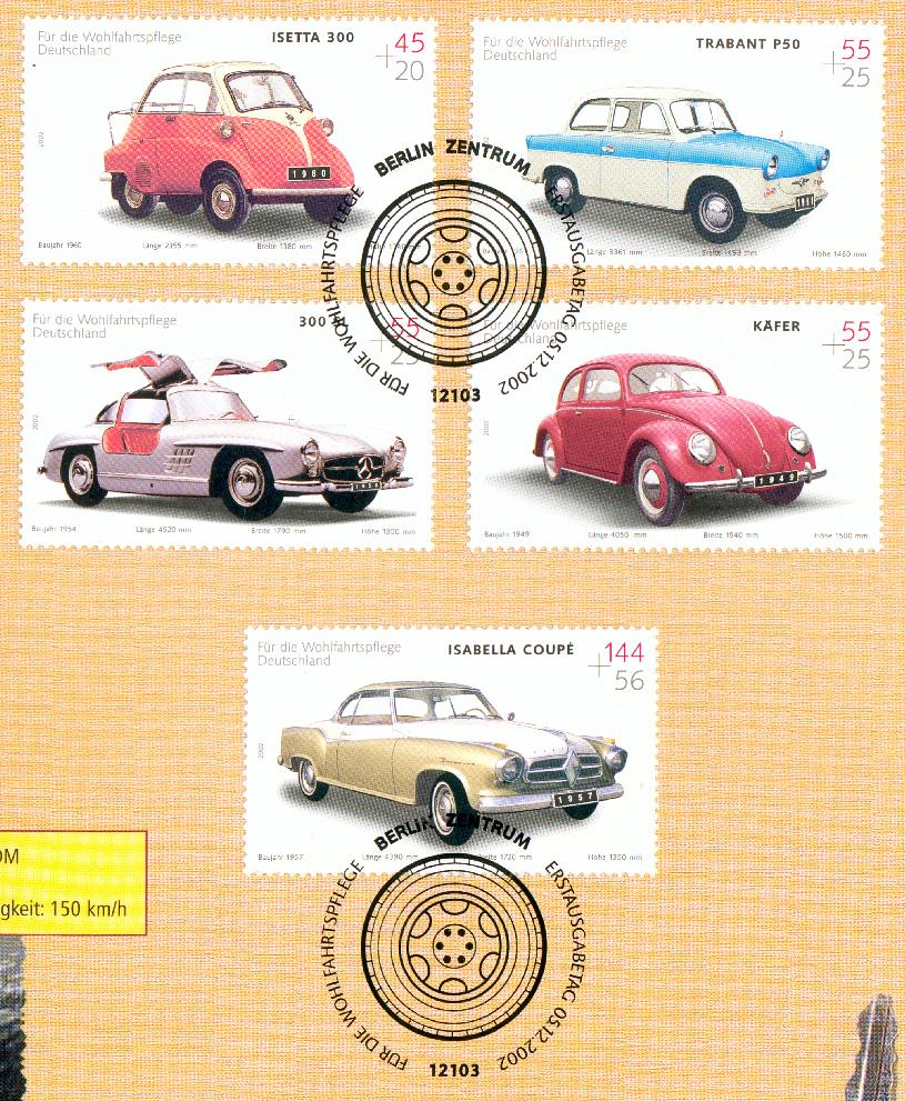 Germany big FDC folder VW Käfer beetle Trabant fw70 2  